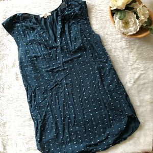 Loft Blue Print Shift Dress